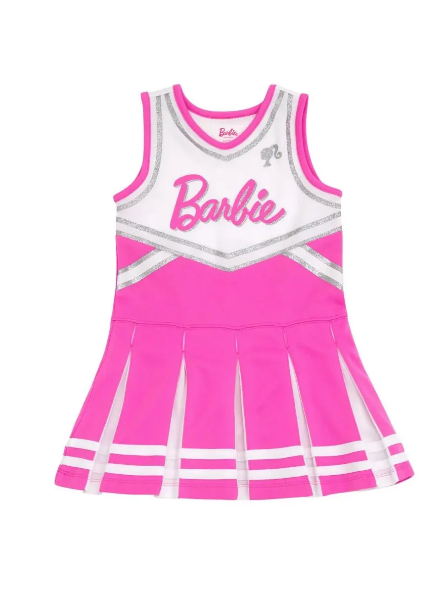 Комплект одежды для девочек: платье и бант для чирлидерши Barbie — изображение 3 из 5, розовый/белый