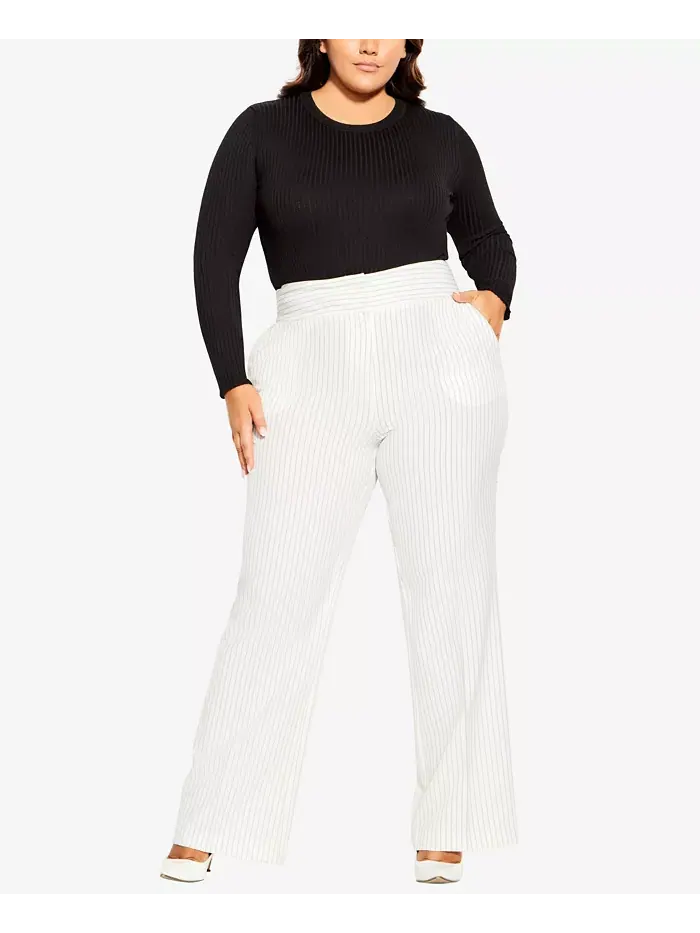 Женские брюки Penelope Wide Leg CITY CHIC — изображение 1 из 2, слоновая кость