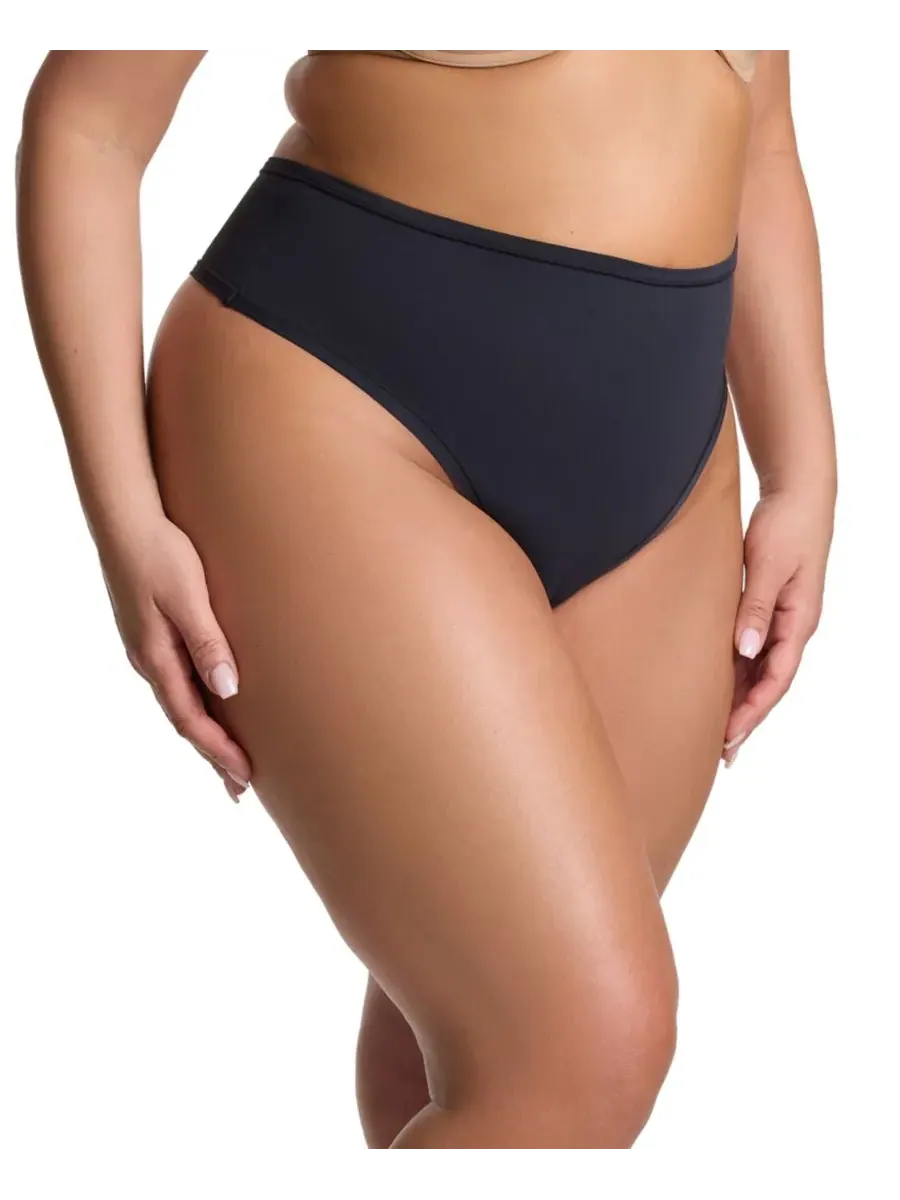 Женские трусики-стринги YourFit Plus с высокой посадкой Hanky Panky — изображение 3 из 4, черный