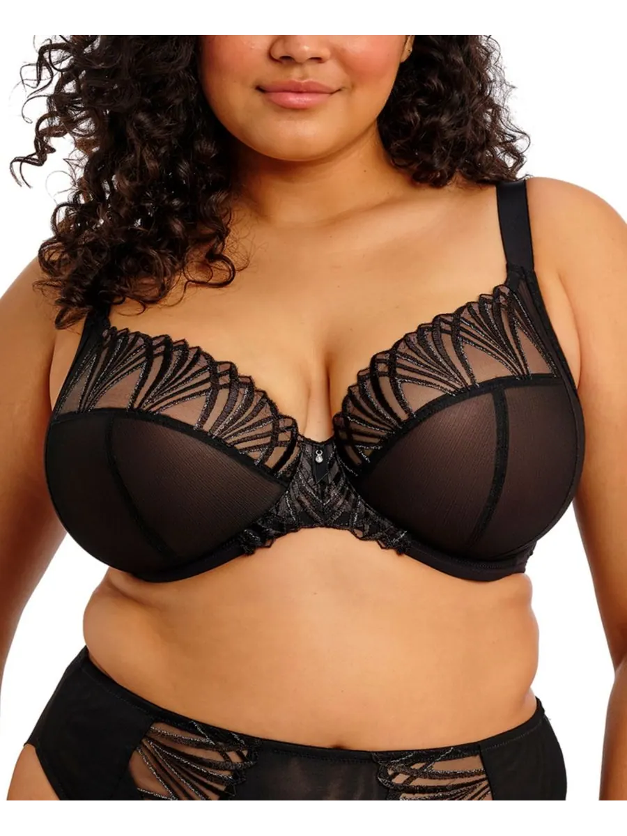 Бюстгальтер Reja Plus Size на косточках с глубоким вырезом Elomi — изображение 1 из 7, черный