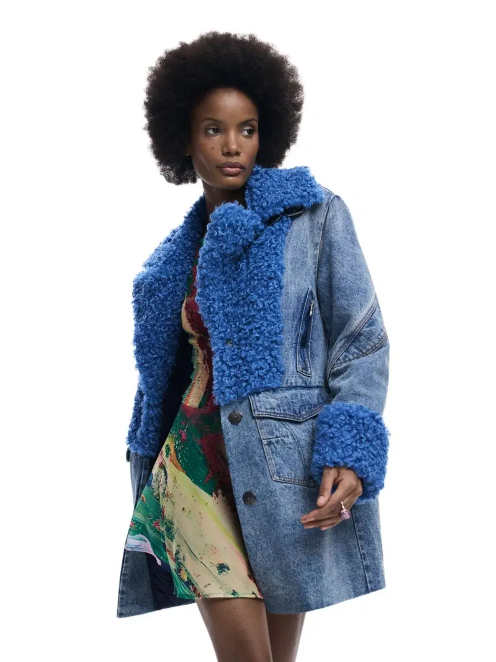 Женское гибридное джинсовое пальто Desigual — изображение 2 из 5, серый