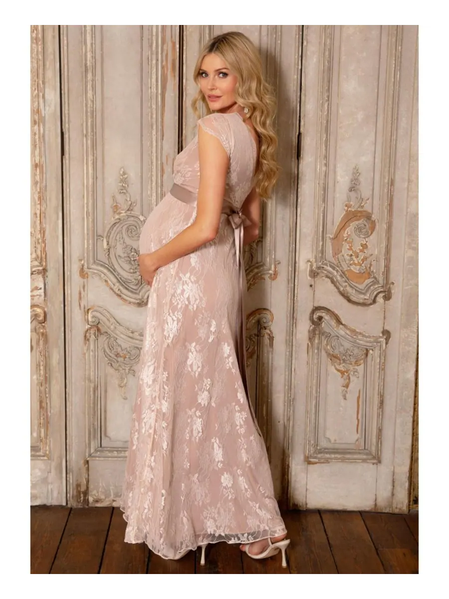 Длинное платье для беременных Tiffany Rose Eden Tiffany Rose Maternity — изображение 7 из 8, пудровый розовый