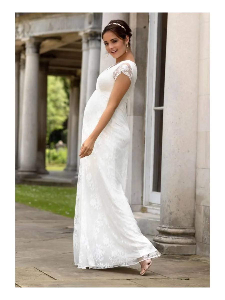 Длинное платье для беременных Tiffany Rose Eden Tiffany Rose Maternity — изображение 2 из 8, слоновая кость