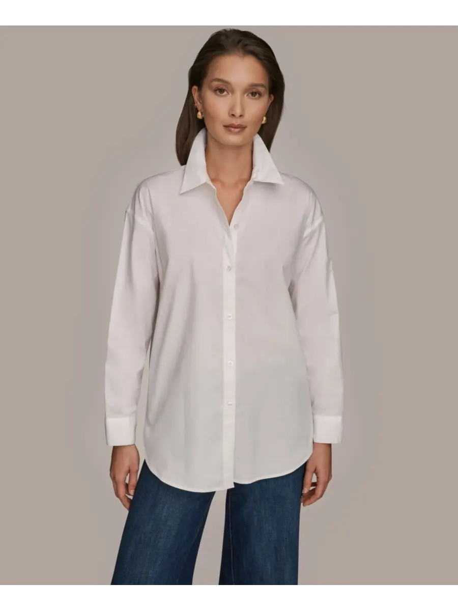 Женская рубашка на пуговицах Donna Karan Weekend — изображение 1 из 7, белый