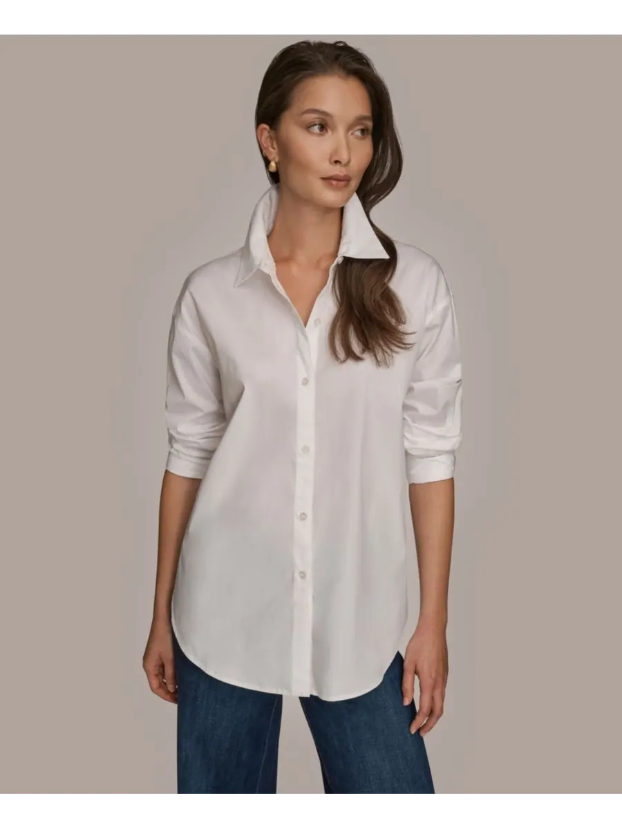 Женская рубашка на пуговицах Donna Karan Weekend — изображение 2 из 7, белый