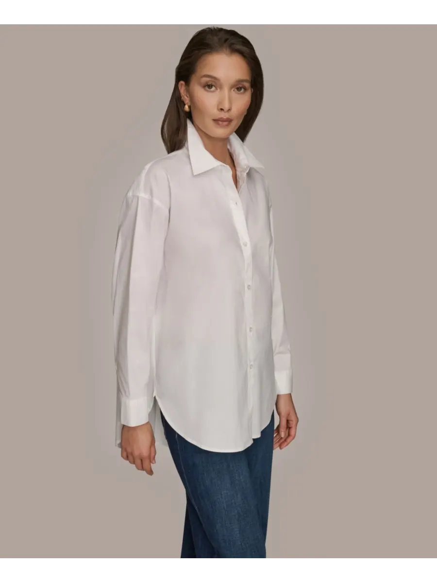 Женская рубашка на пуговицах Donna Karan Weekend — изображение 4 из 7, белый