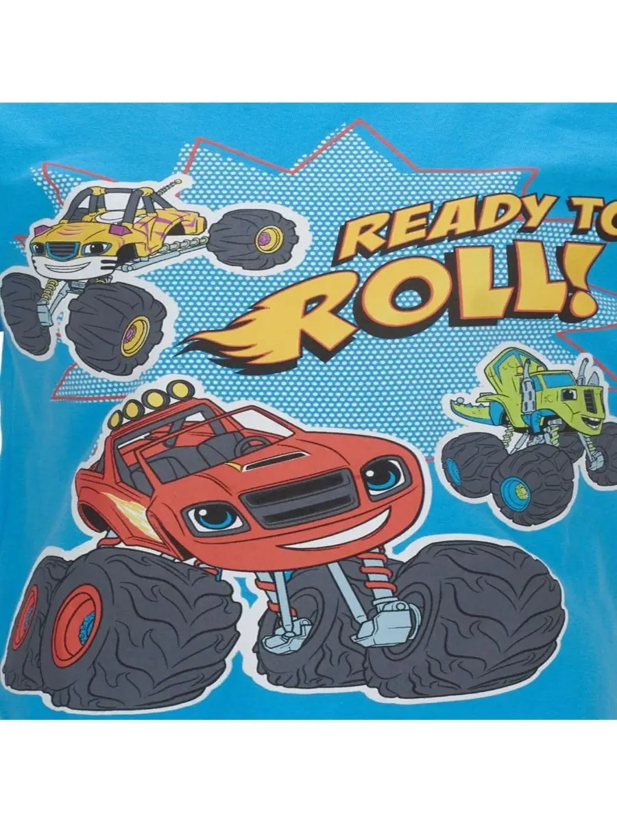 Набор из двух футболок Nickelodeon Blaze and the Monster Machines — изображение 5 из 5, красный/синий
