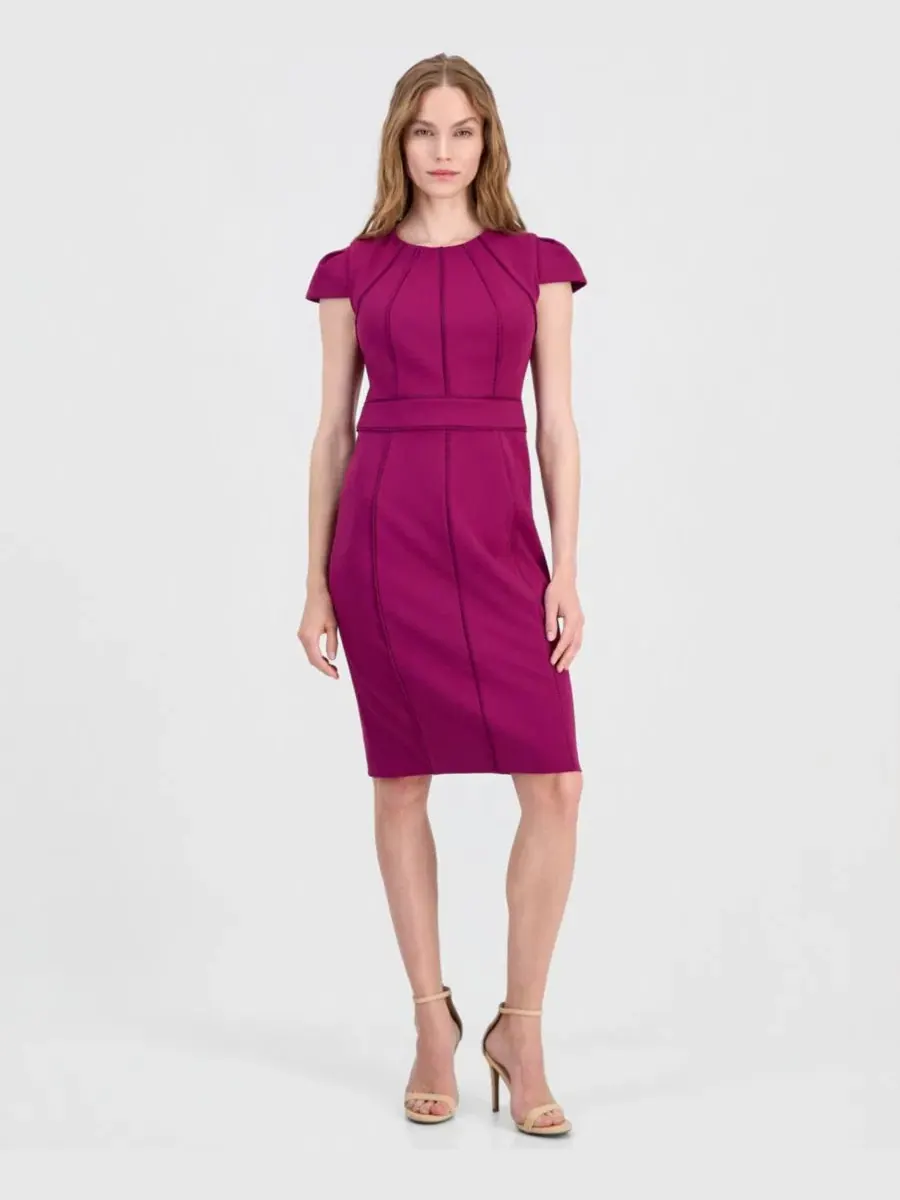 Платье-футляр с круглым вырезом Anne Klein