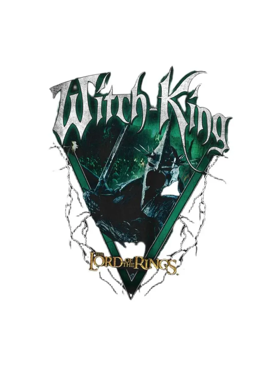 Мужская футболка с принтом Witchking Heavy Metal Lord Of The Rings — изображение 3 из 3, черный