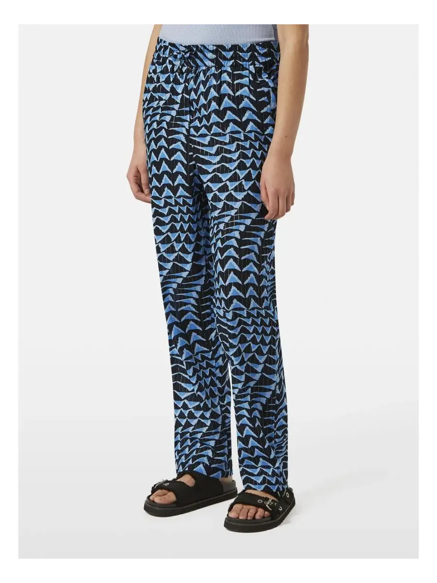Женские брюки свободного кроя с принтом, модель Pull-On Beach Pant SCOTCH & SODA — изображение 2 из 5, синий