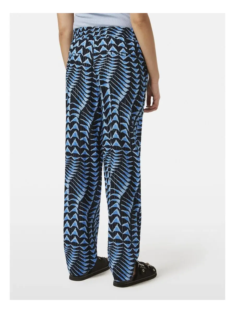 Женские брюки свободного кроя с принтом, модель Pull-On Beach Pant SCOTCH & SODA — изображение 3 из 5, синий