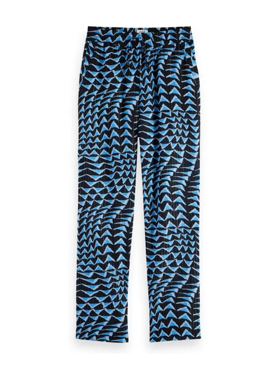 Женские брюки свободного кроя с принтом, модель Pull-On Beach Pant SCOTCH & SODA — изображение 5 из 5, синий