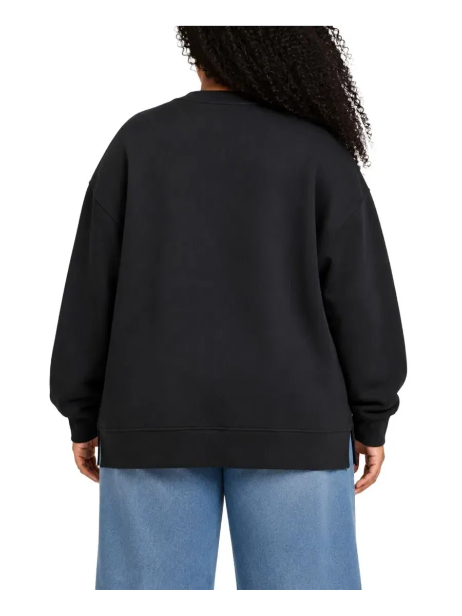 Свитшот с принтом Peeta Portrait, Plus Size Hybrid Apparel — изображение 2 из 3, черный