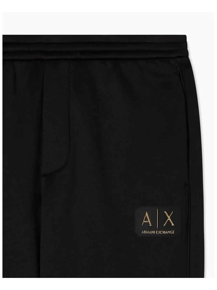 A|X Armani Exchange Мужские спортивные штаны черно-золотого цвета — изображение 3 из 3, черный