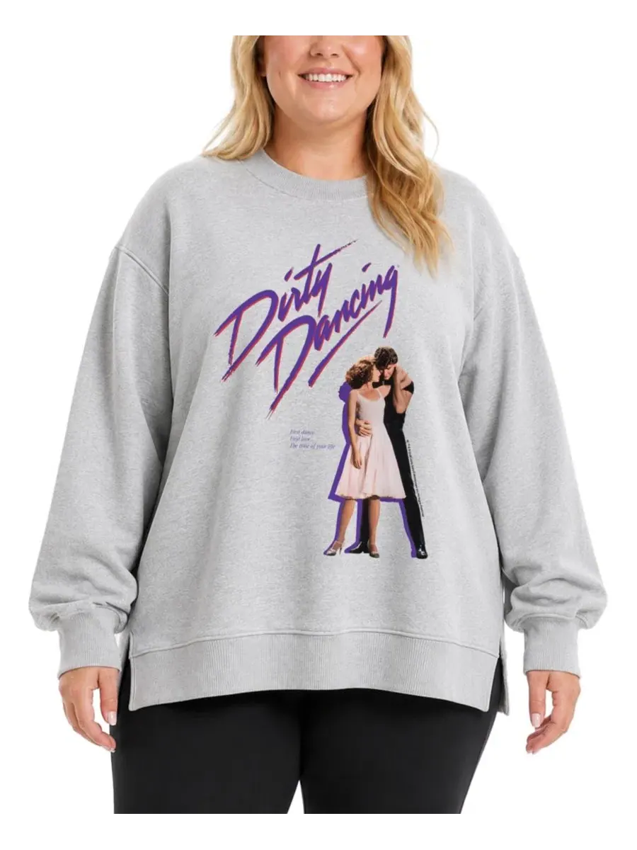 Свитшот с принтом Dirty Dancing Logo Plus Size Hybrid Apparel — изображение 1 из 3, приглушенный