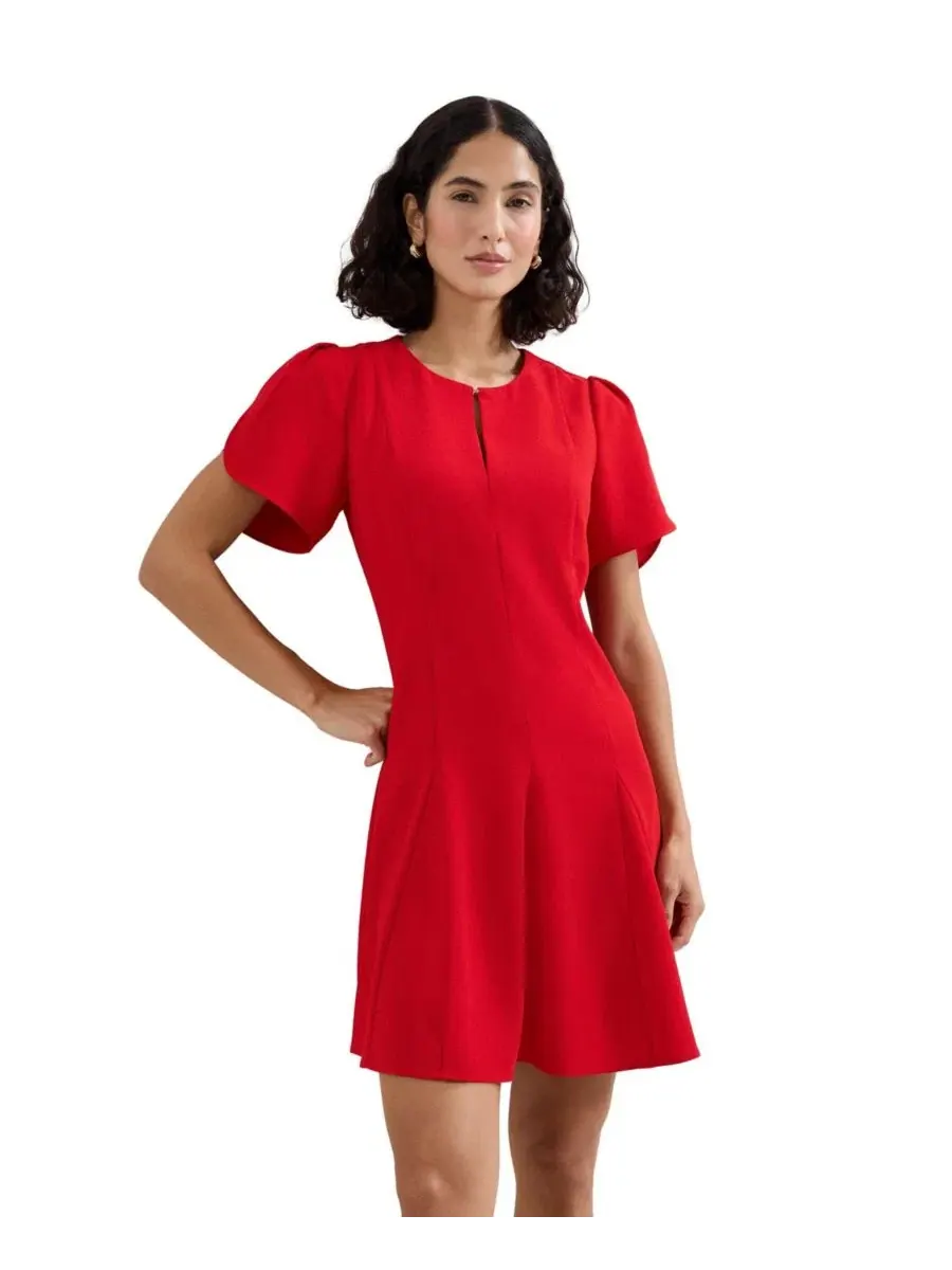 Платье-трапеция Elia Fit-Flare Mini Keyhole-Neck Phase Eight