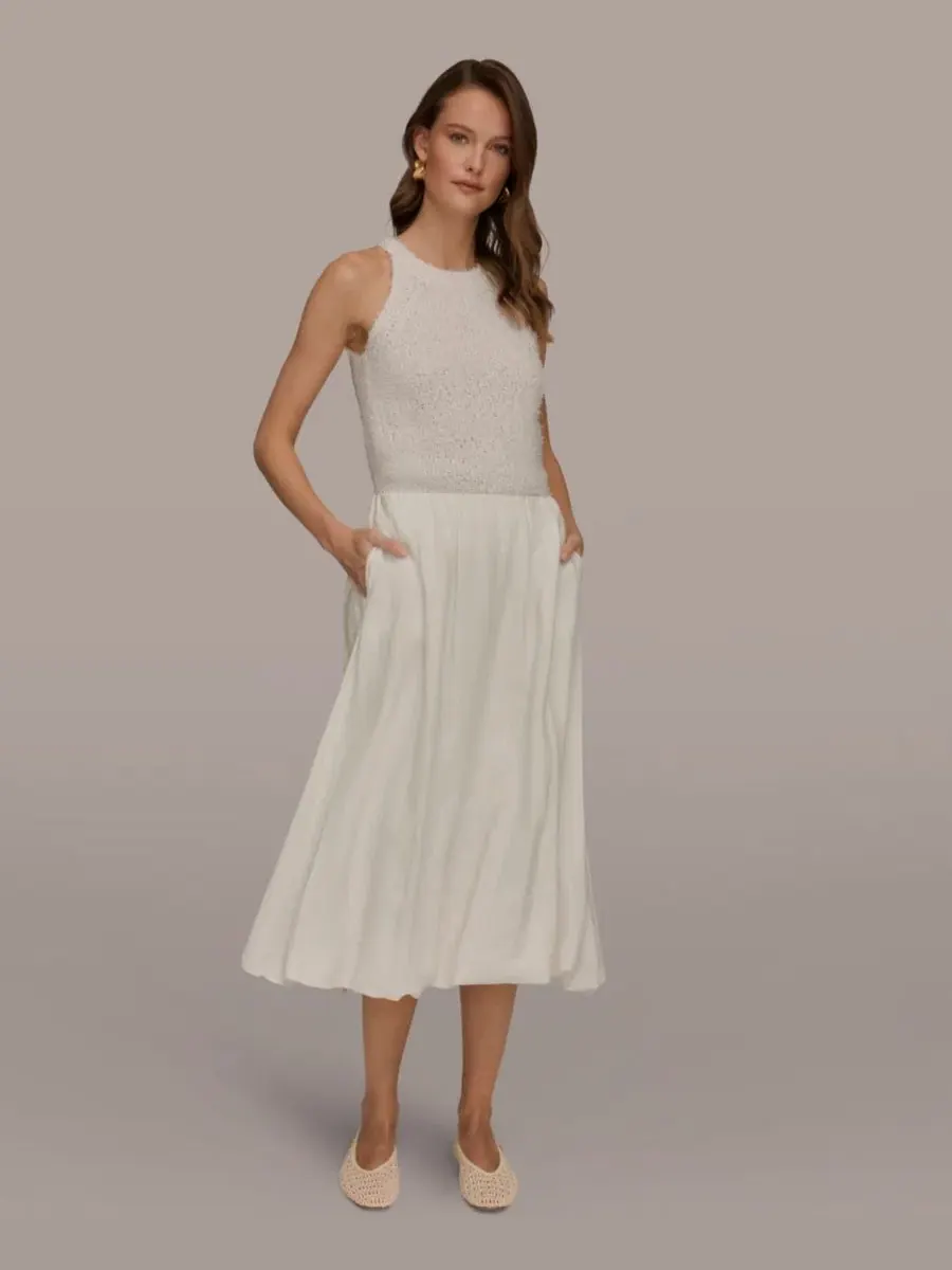 Женская юбка-пуховик миди Donna Karan Weekend — изображение 5 из 6, бежевый
