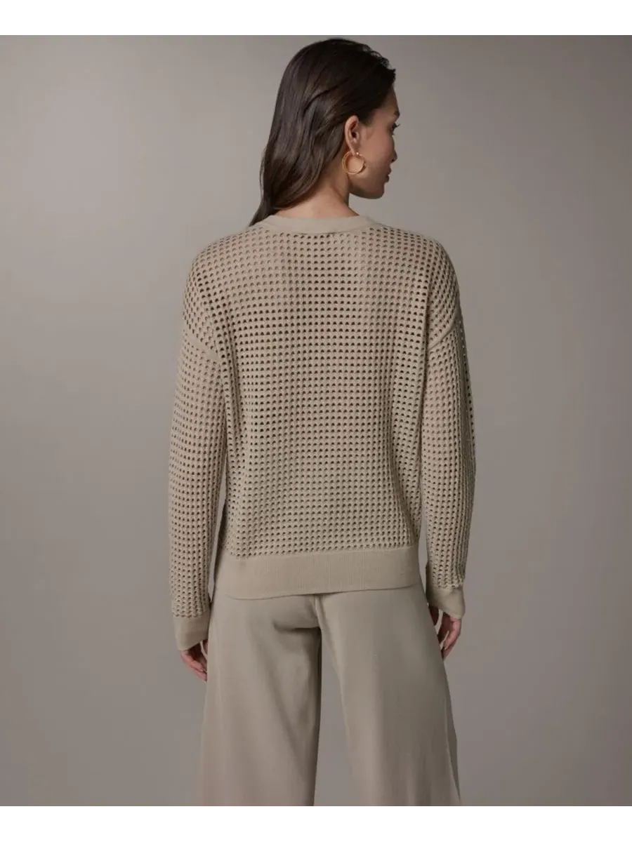 Свитер с V-образным вырезом и длинным рукавом Donna Karan Weekend — изображение 5 из 7, песчаник