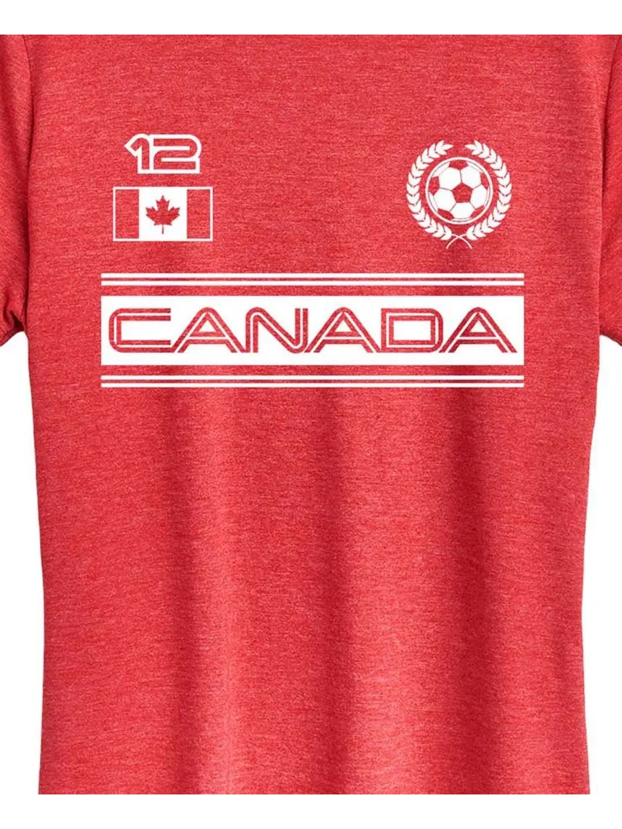 Футболка с принтом Plus Size Canada Soccer Hybrid Apparel — изображение 3 из 3, красный