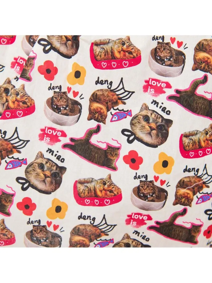 Платье-трапеция с принтом White Cat Print, модель Edith Swing Dress Unique Vintage — изображение 5 из 5, белый