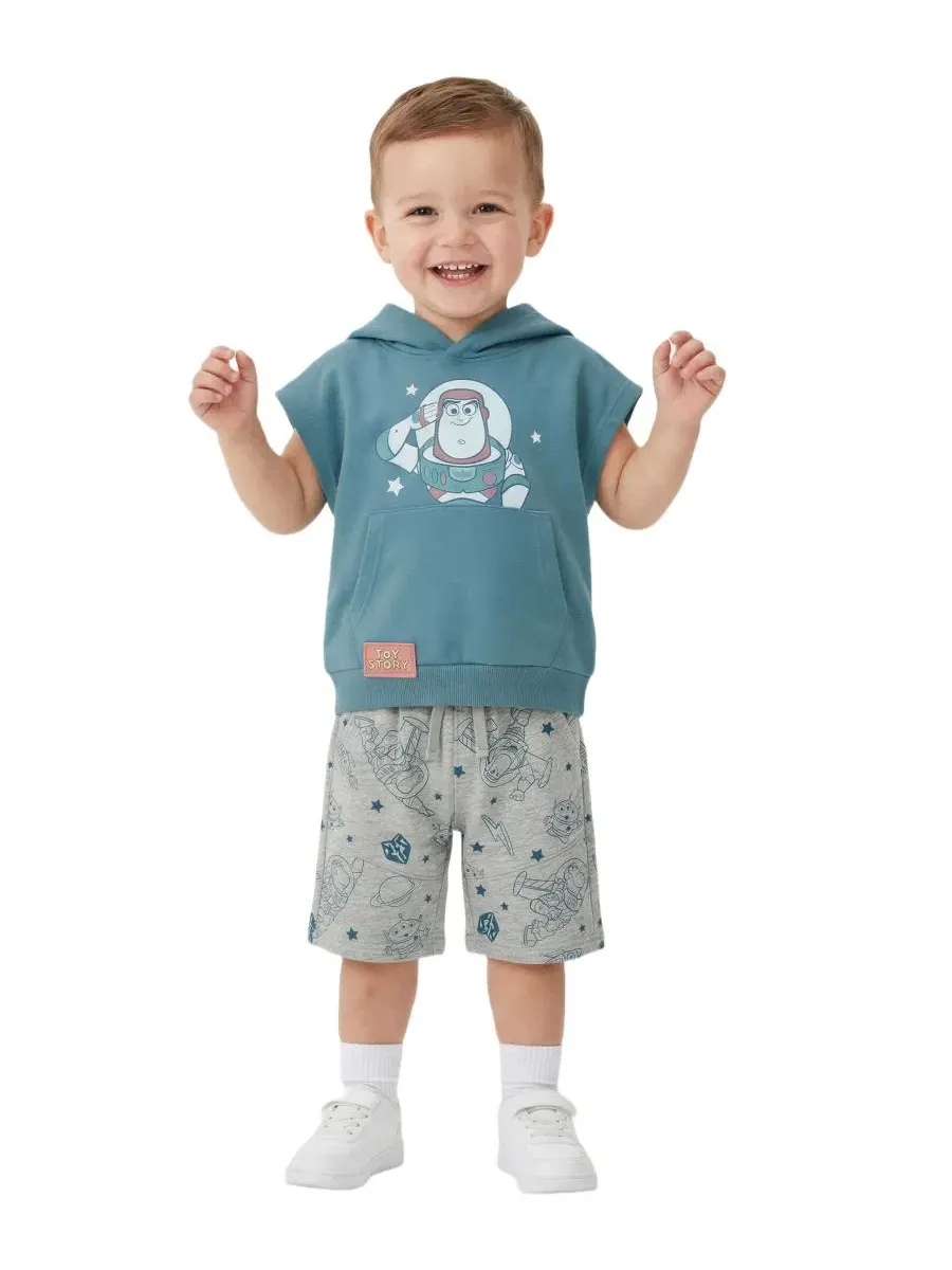 Детский комплект для мальчиков 2T-5T: толстовка с коротким рукавом и шорты Toy Story