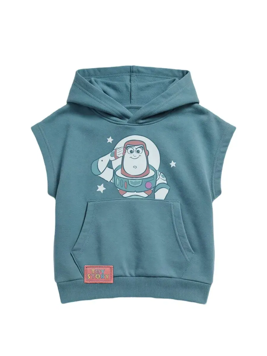Детский комплект для мальчиков 2T-5T: толстовка с коротким рукавом и шорты Toy Story — изображение 4 из 7, серый/синий