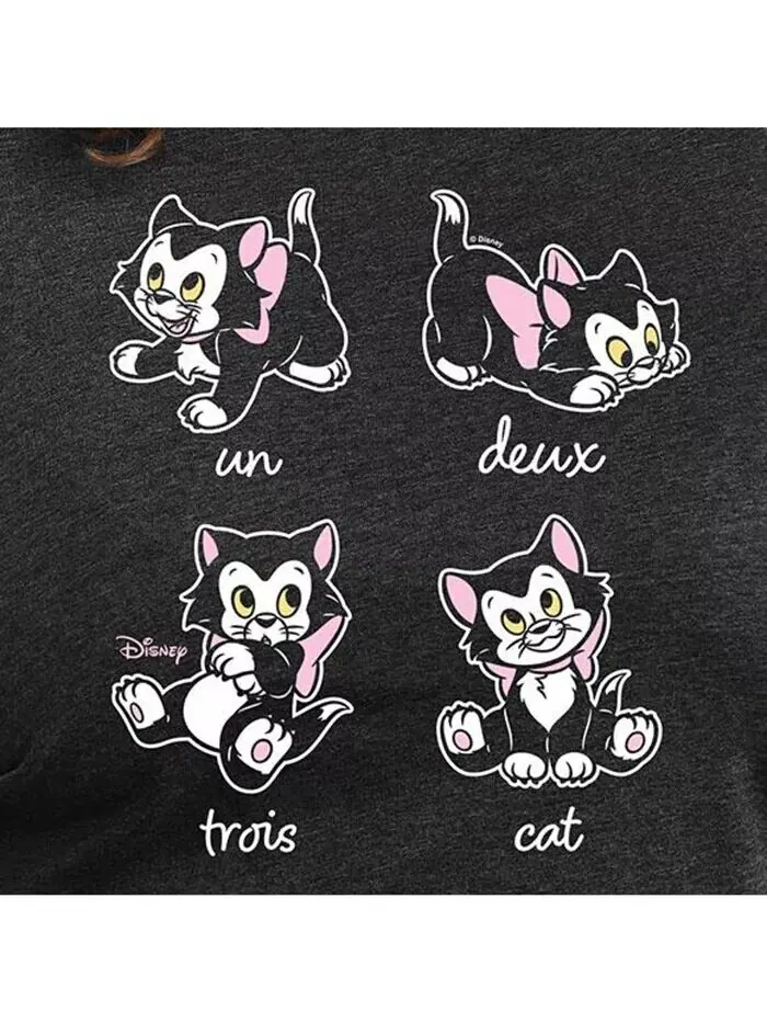 Плюс размер Футболка с рисунком Disney Cats Hybrid Apparel — изображение 3 из 3, серый