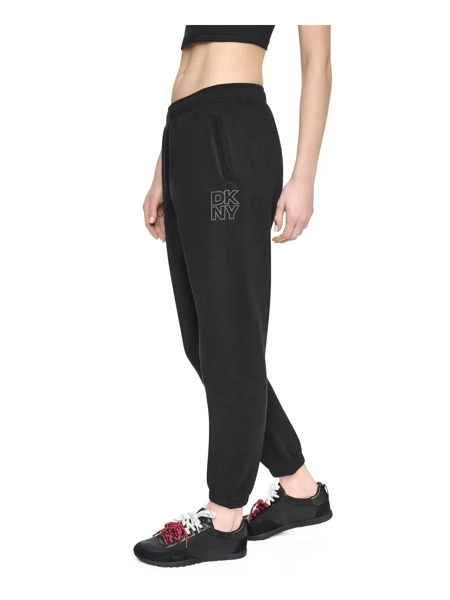 Джоггеры с графикой Stacked Puff Outline Animal DKNY Sport — изображение 3 из 5, черный