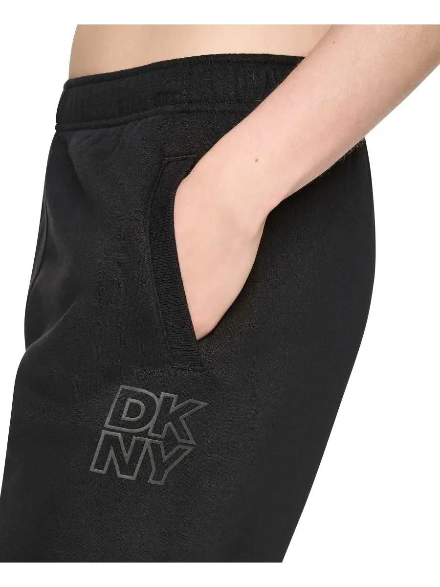 Джоггеры с графикой Stacked Puff Outline Animal DKNY Sport — изображение 4 из 5, черный