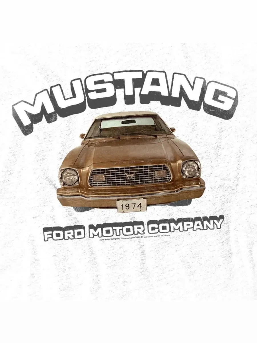 Футболка с принтом Ford Retro Mustang — изображение 3 из 3, приглушенный