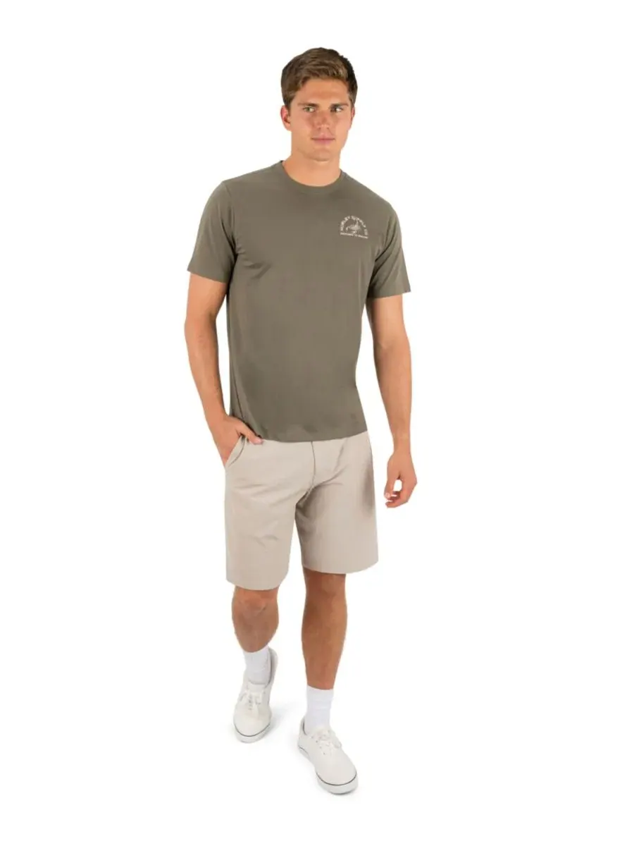 Футболка с коротким рукавом Subtle Logo Artwork At The Left Chest Hurley — изображение 2 из 4, оливковый