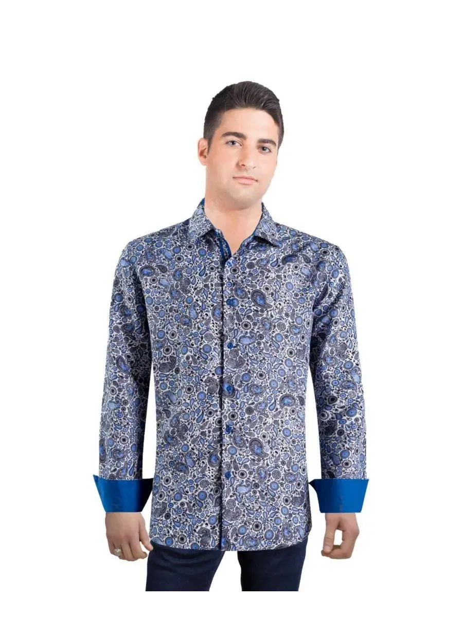Рубашка-слим с принтом пейсли, модель Modern Paisley Print Elie Balleh