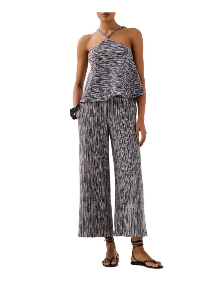 Женские трикотажные брюки Wide Leg Fit Scalpers — изображение 2 из 3, синий