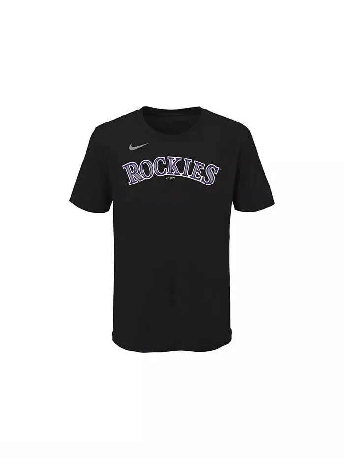 Футболка с именем и номером игрока Colorado Rockies Big Boys and Girls — Чарли Блэкмон Nike — изображение 3 из 3, черный