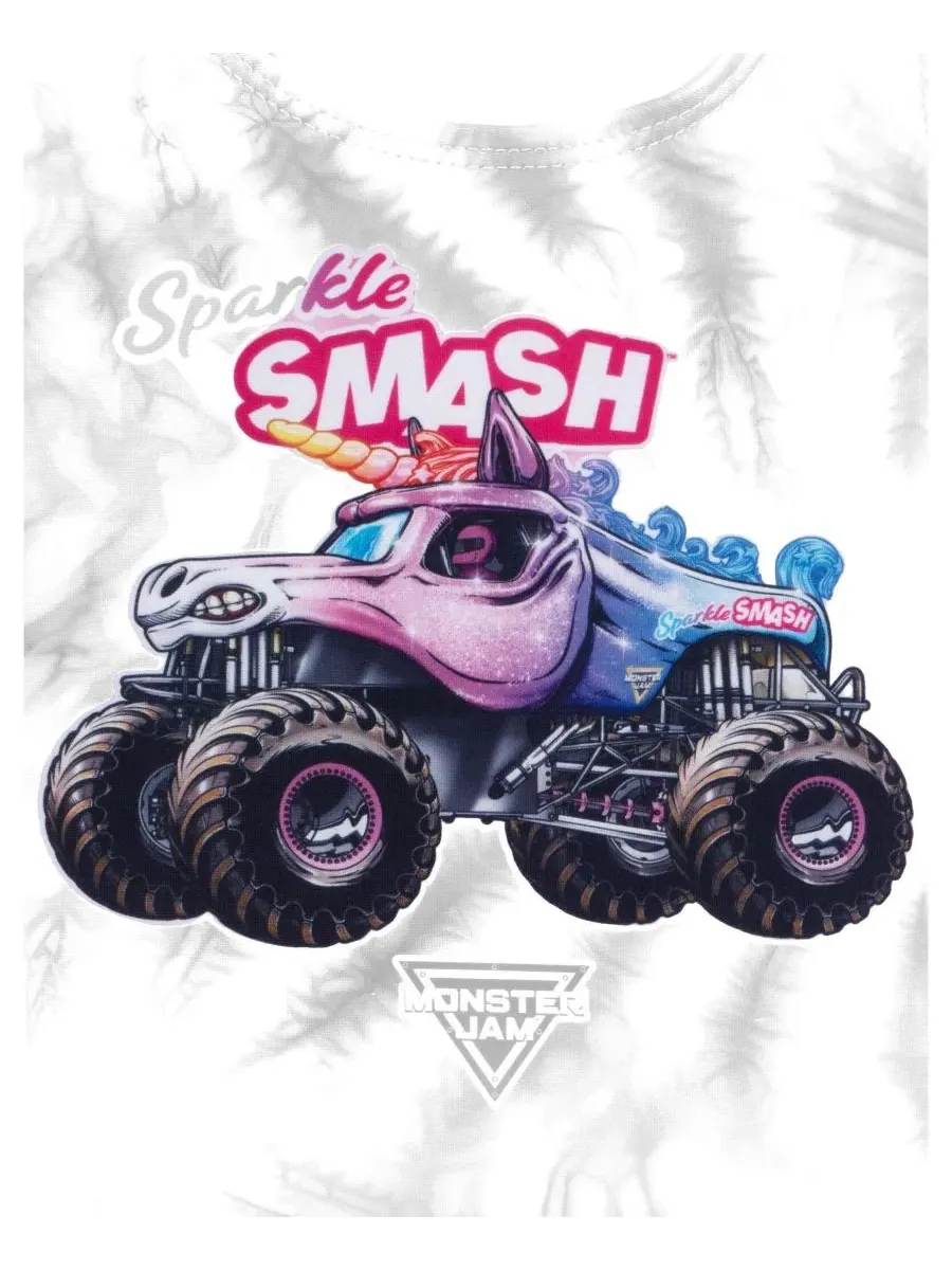 Купальник слитный Monster Jam Sparkle Smash — изображение 3 из 3, розовый
