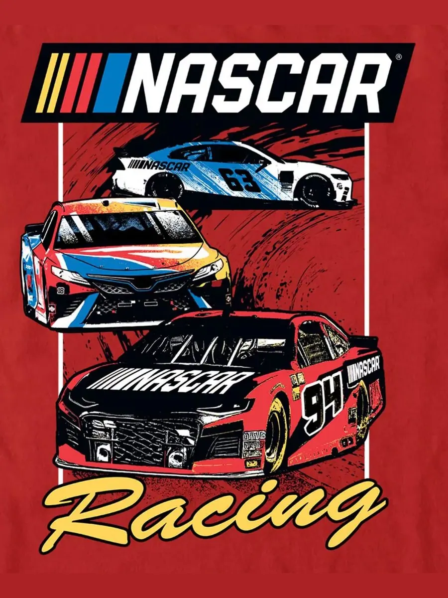 Футболка с графическим принтом Nascar Racers Fifth Sun — изображение 3 из 3, красный