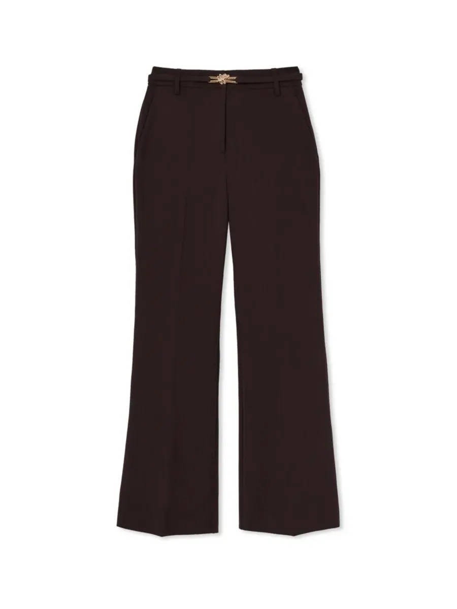 Женские брюки клеш с поясом Leona REISS — изображение 4 из 5, фиолетовый