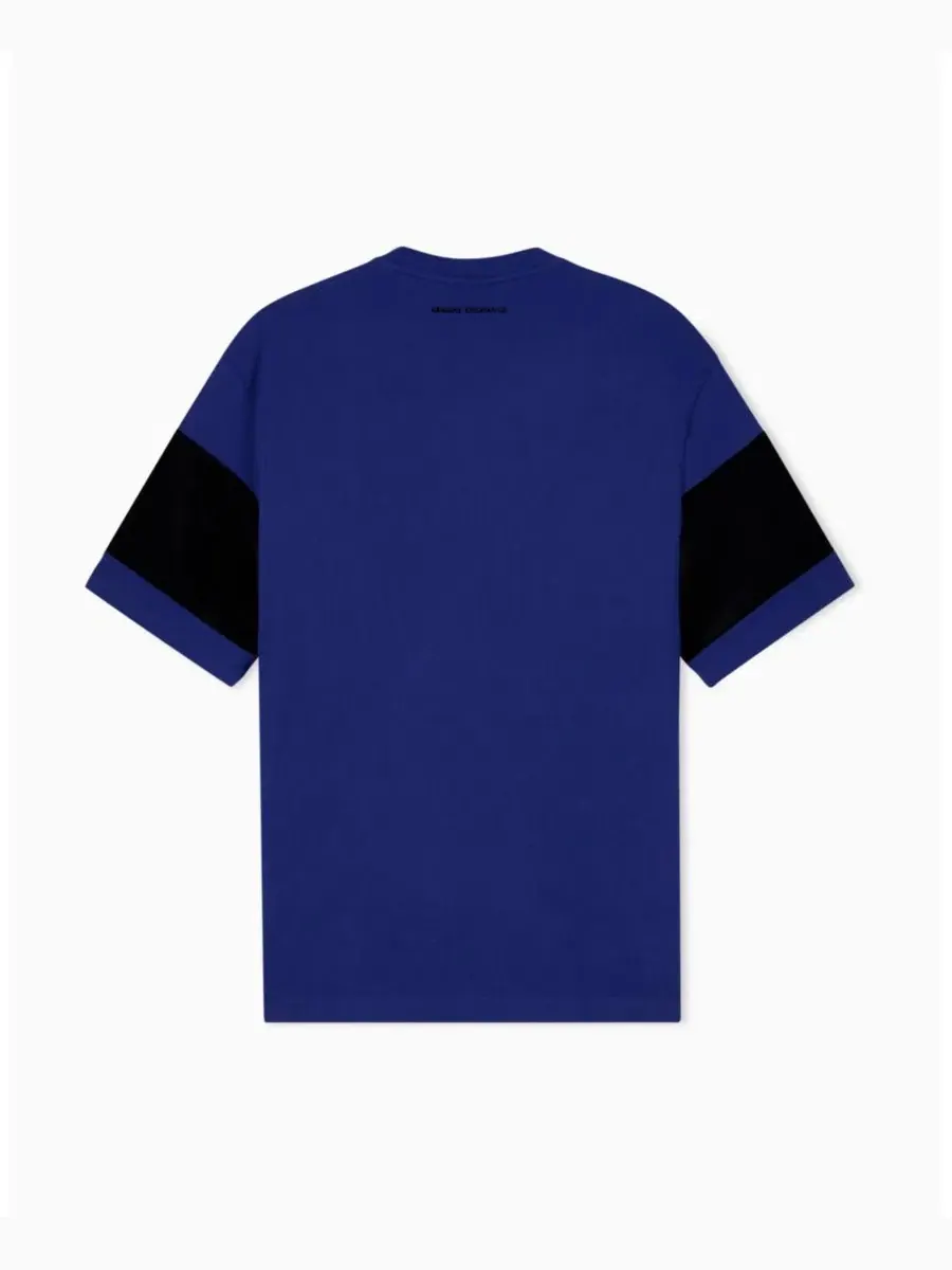 Футболка с коротким рукавом с принтом A|X Armani Exchange — изображение 3 из 8, синий