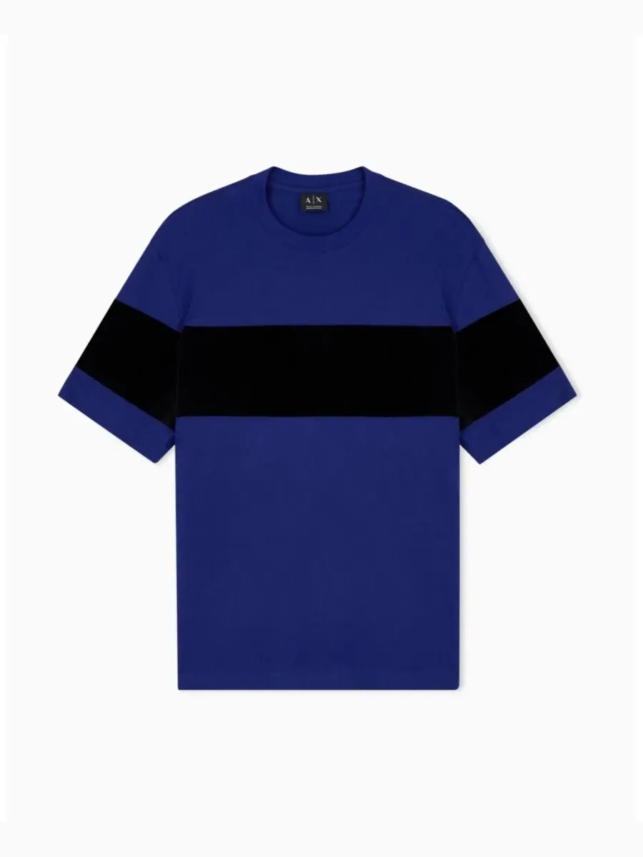 Футболка с коротким рукавом с принтом A|X Armani Exchange — изображение 4 из 8, синий