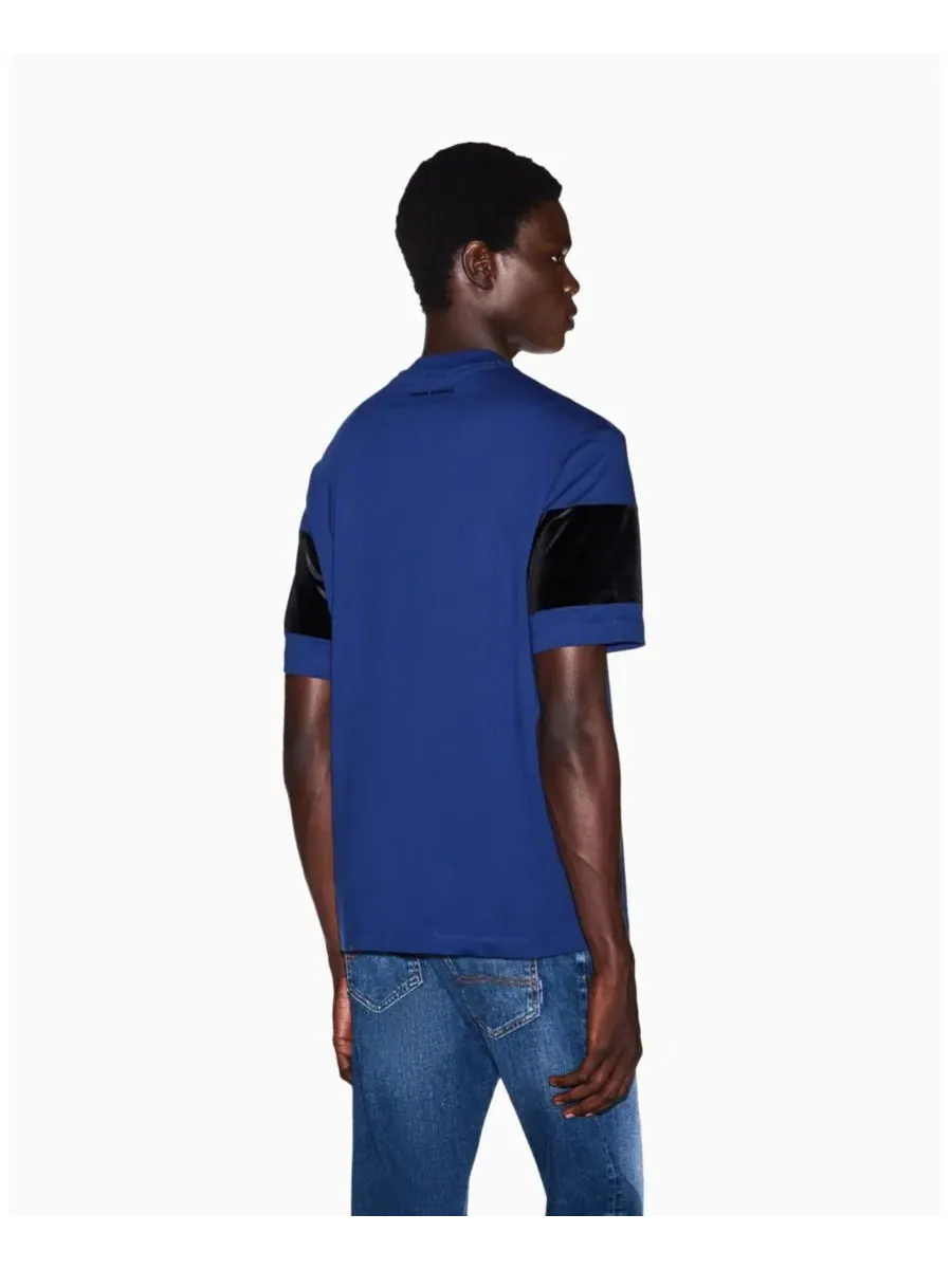 Футболка с коротким рукавом с принтом A|X Armani Exchange — изображение 6 из 8, синий