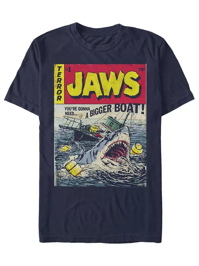 Мужская футболка с коротким рукавом Pulp Attack Jaws — изображение 1 из 2, темно-синий