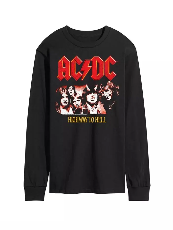 Мужская футболка с длинным рукавом с логотипом ACDC AIRWAVES — изображение 1 из 2, черный