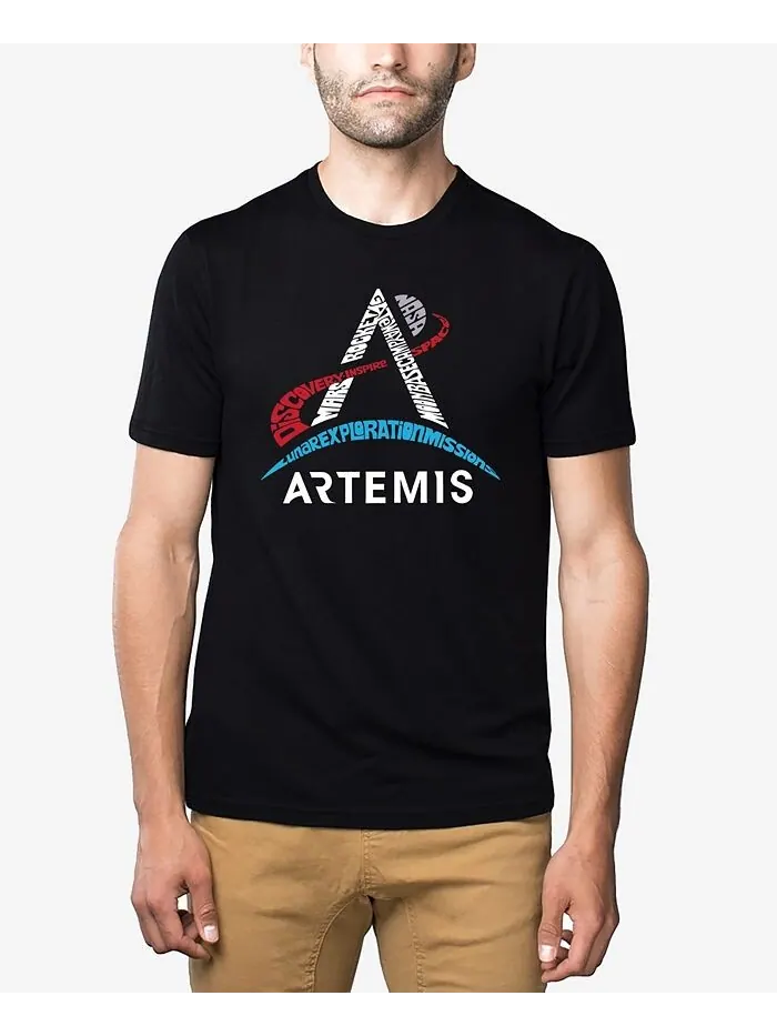 Мужская футболка NASA Artemis Logo Premium Blend Word Art LA Pop Art — изображение 1 из 5, черный