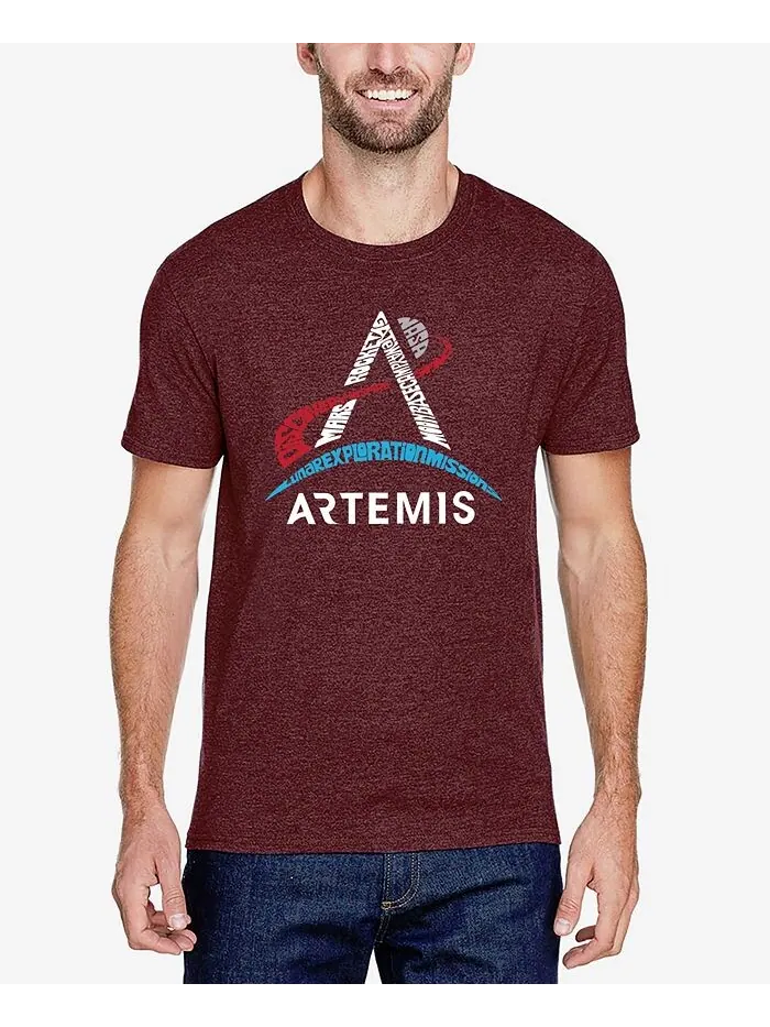 Мужская футболка NASA Artemis Logo Premium Blend Word Art LA Pop Art — изображение 4 из 5, черный