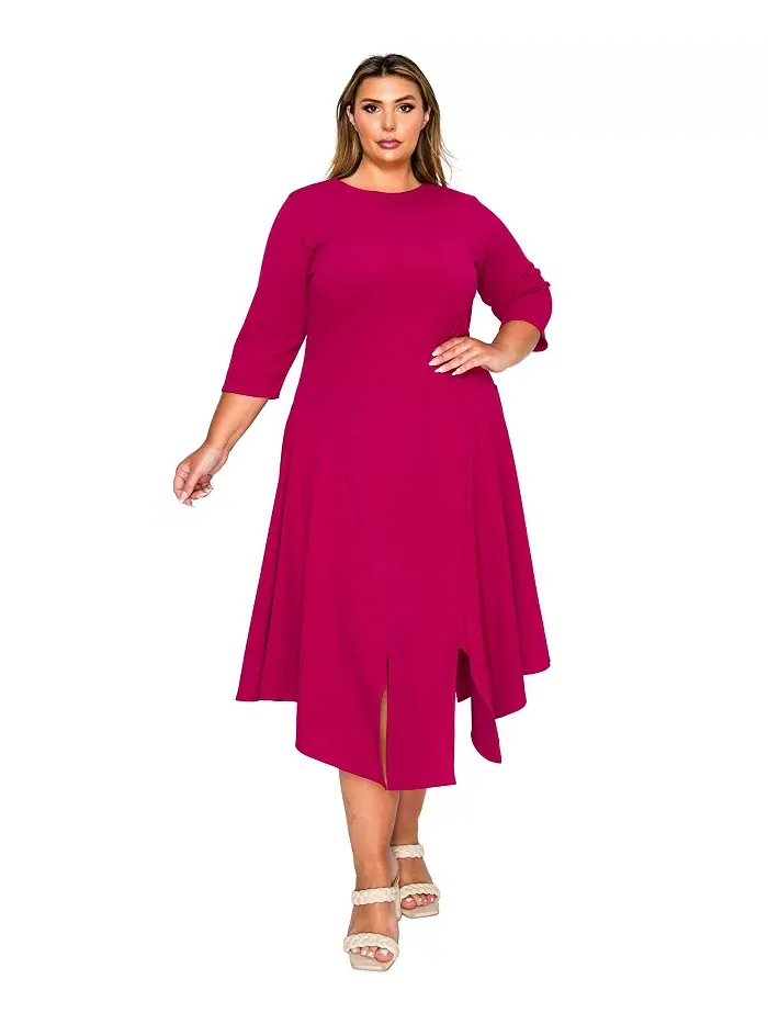 Платье Vida Plus Size с разрезом по низу L I V D