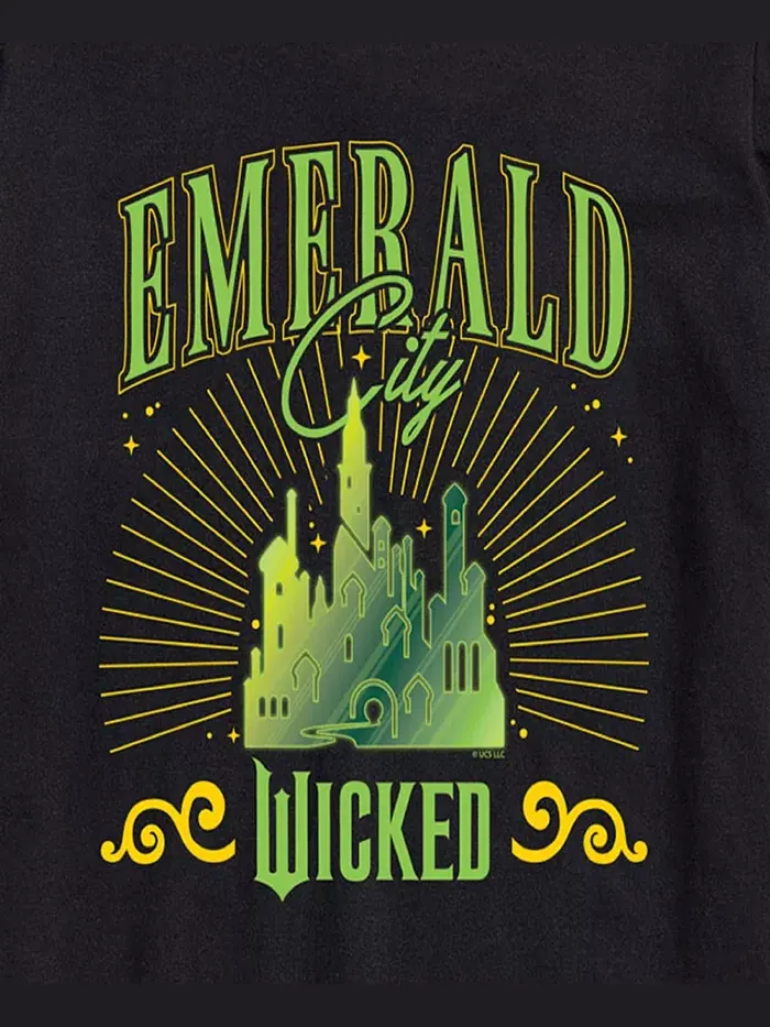 Мужская футболка с коротким рукавом Wicked Emerald City Airwaves — изображение 3 из 3, черный