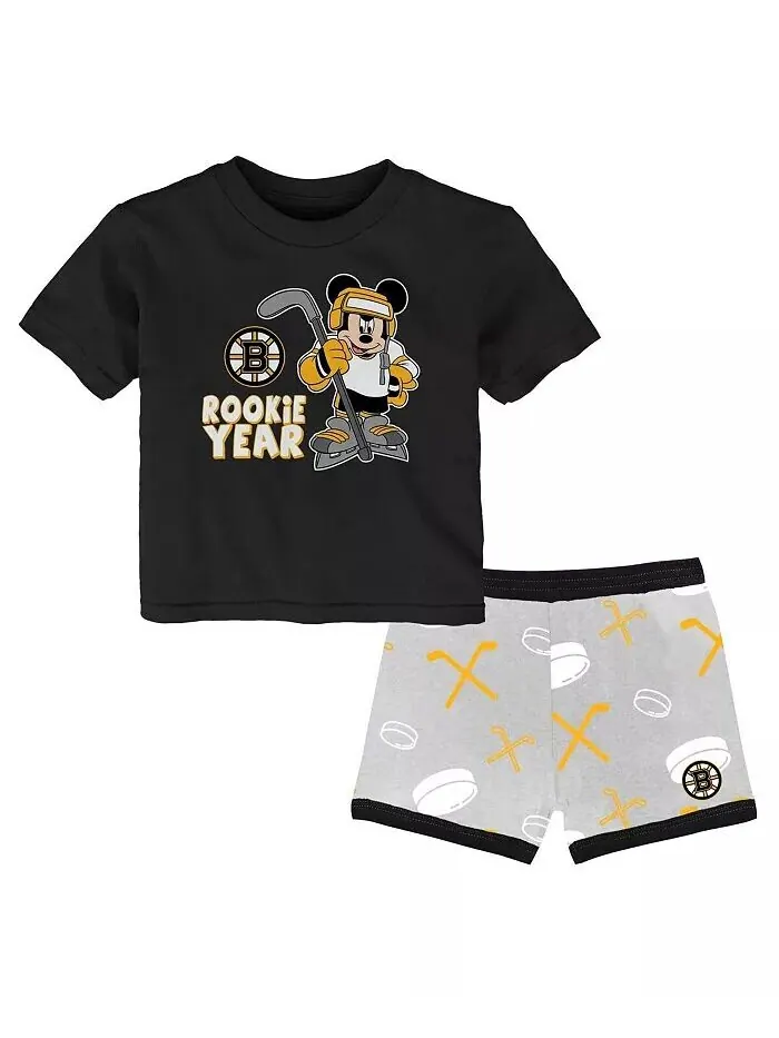 Комплект футболок и шорт для малышей Boston Bruins Disney Rookie Year Outerstuff — изображение 1 из 3
