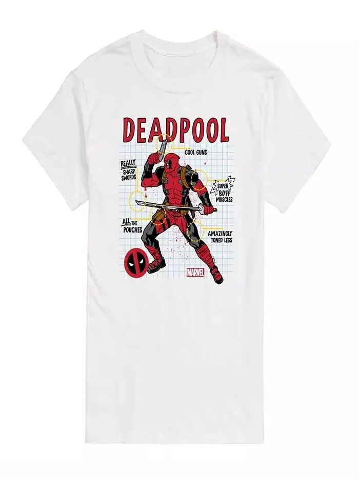 Мужская футболка с коротким рукавом Deadpool AIRWAVES — изображение 1 из 3, белый