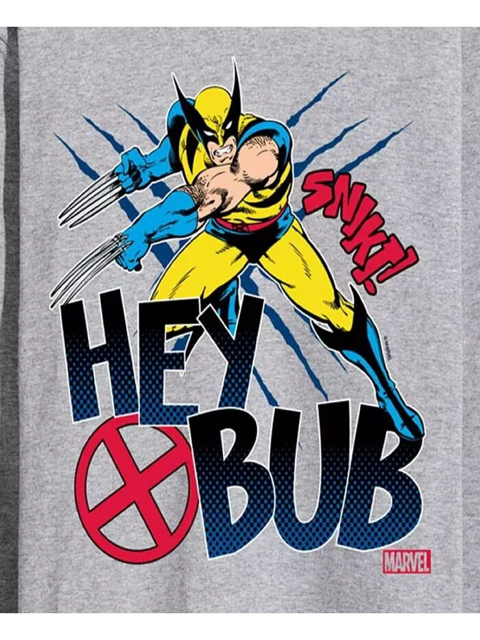 Мужская футболка с длинным рукавом Deadpool Wolverine Hey Bub AIRWAVES — изображение 3 из 3, серый