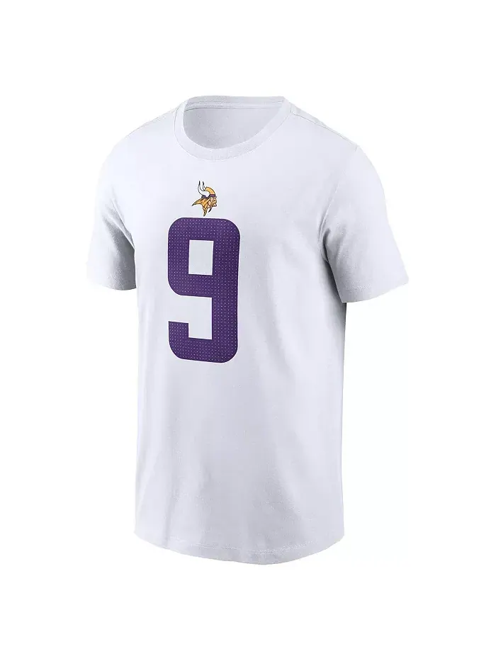 Мужская футболка J.J. McCarthy с именем и номером игрока Minnesota Vikings — изображение 2 из 3, белый